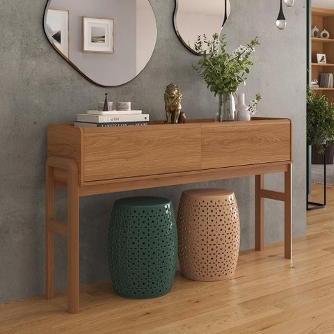 Aparador Elegance Lukaliam 2 Gavetas Madeira Maciça