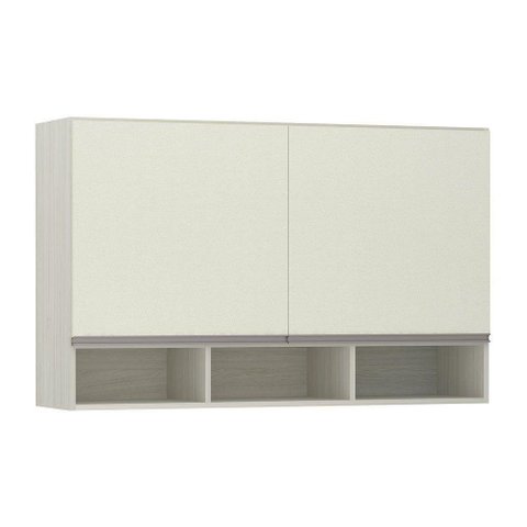 Armário 120cm 2 Portas C/Nicho Legno Crema C/Kashmir