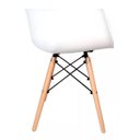 Ver imagem 3 de Conjunto 3 Cadeiras com Braços Louis Eames Branca Jantar Recepção Escritorio