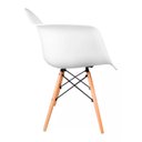 Ver mais imagens de Conjunto 3 Cadeiras com Braços Louis Eames Branca Jantar Recepção Escritorio