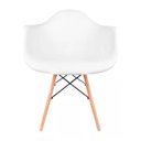 Ver imagem 7 de Conjunto 3 Cadeiras com Braços Louis Eames Branca Jantar Recepção Escritorio