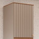 Ver imagem 2 de Paneleiro Cozinha 2 Portas Nicho Microondas Armário 100% MDF: Freijó/Cappuccino