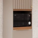 Ver imagem 3 de Paneleiro Cozinha 2 Portas Nicho Microondas Armário 100% MDF: Freijó/Cappuccino
