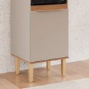 Ver imagem 4 de Paneleiro Cozinha 2 Portas Nicho Microondas Armário 100% MDF: Freijó/Cappuccino