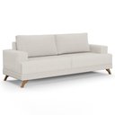 Ver imagem 7 de Sofá 3 Lugares 200cm Living Pés Curvos Santi D05 Linho Cru - Mpozenato