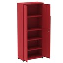 Ver imagem 2 de Armário Alto 2 Portas Pandin 90 Cm (largura) Inmetro Estrutura e Portas Aço Vermelho C/ Chave