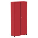 Ver imagem 1 de Armário Alto 2 Portas Pandin 90 Cm (largura) Inmetro Estrutura e Portas Aço Vermelho C/ Chave