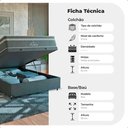 Ver imagem 5 de Cama Box Baú Viúva Cinza + Colchão Paris Molas Ensacadas Suede Cinza/cinza