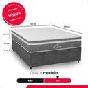 Ver imagem 6 de Cama Box Baú Viúva Cinza + Colchão Paris Molas Ensacadas Suede Cinza/cinza