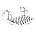 Ver imagem 3 de Varal Dobrável Portátil Apartamento Porta Janela Seca Preto