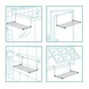 Ver imagem 4 de Varal Dobrável Portátil Apartamento Porta Janela Seca Preto