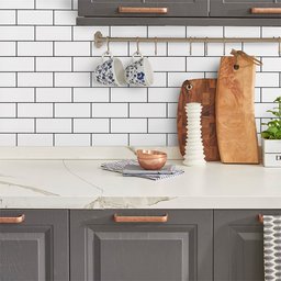 Papel de Parede Adesivo Cozinha Alta Temperatura Azulejo Metro White - 13