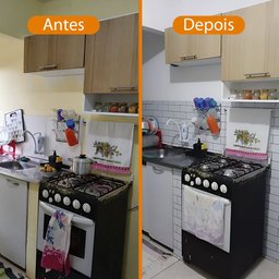 Papel de Parede Adesivo Cozinha Alta Temperatura Azulejo Metro White - 14