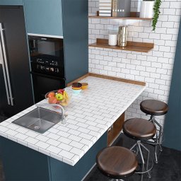 Papel de Parede Adesivo Cozinha Alta Temperatura Azulejo Metro White - 4