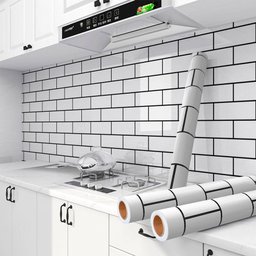 Papel de Parede Adesivo Cozinha Alta Temperatura Azulejo Metro White - 7