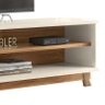 Rack Bancada Arcade Ripado 2.1 para TV até 75” Cinamomo Mel/Off White - PR Móveis - 4