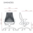 Ver imagem 5 de Cadeira de Escritório Presidente Giratória Executiva Ergonômica Kron P03 Crepe Preto - Lyam Decor