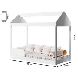Cama Montessoriana Infantil Infantil Crystal com Colchão - 3