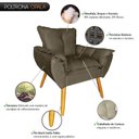 Ver imagem 2 de Poltrona Decorativa Opala Quarto Infantil de Criança Suede Marrom Claro - Borsuk