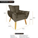 Ver imagem 3 de Poltrona Decorativa Opala Quarto Infantil de Criança Suede Marrom Claro - Borsuk