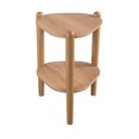 Ver imagem 2 de Mesa Lateral Orgânica Pé Madeira Complementos