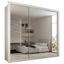 Ver imagem 7 de Guarda-roupa Casal Luiza 3 Portas de Correr 4 Gavetas Espelhado - Panorama Móveis