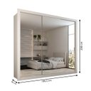 Ver mais imagens de Guarda-roupa Casal Luiza 3 Portas de Correr 4 Gavetas Espelhado - Panorama Móveis