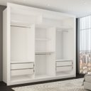 Ver imagem 6 de Guarda-roupa Casal Luiza 3 Portas de Correr 4 Gavetas Espelhado - Panorama Móveis