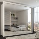 Ver imagem 1 de Guarda-roupa Casal Luiza 3 Portas de Correr 4 Gavetas Espelhado - Panorama Móveis