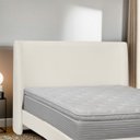 Ver imagem 1 de Cabeceira Estofada Montreal 205cm para Cama Box King Size Bouclê Bege Claro