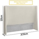 Ver imagem 4 de Cabeceira Estofada Montreal 205cm para Cama Box King Size Bouclê Bege Claro