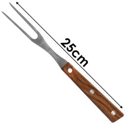 Kit Conjunto de Facas Para Churrasco Madeira e Inox Talberg® 3 Peças - 2