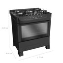 Ver imagem 2 de Fogão Mueller MFV5BB 5 Bocas Automático Mesa Vidro Temperado com Ultra Chama