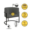Ver imagem 7 de Kit 2 Poltronas + Sofá 2 Lugares Base de Metal Black Veludo Cor:cinza