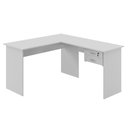 Ver imagem 1 de Mesa em L com Gaveta Mantel Branco
