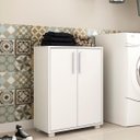 Ver imagem 1 de Balcão para Lavanderia 53,5x74cm com 2 Portas e Prateleira Branco BMU28