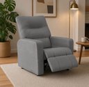 Ver imagem 1 de Poltrona do Papai Reclínavel Matrix Suede - Élpis Móveis - Cinza Escuro