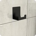 Ver imagem 2 de Gancho de Parede Com Adesivo Toalha Cabide Banheiro Preto ELG