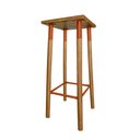 Ver imagem 5 de Kit 5 Banquetas Bistro Industrial Colors Ferro e Madeira Maciça - Cobre