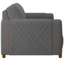 Ver imagem 3 de Kit Sofá 03 Lugares Sala Estar 223cm com 02 Poltronas Flora Pés Madeira M03 Linho Chumbo - Lyam