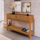 Ver imagem 1 de Aparador Buffet para Sala de Jantar e Estar Lizz 2 Gavetas e Pés Madeira Maciça Casa D