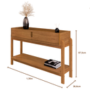 Ver imagem 7 de Aparador Buffet para Sala de Jantar e Estar Lizz 2 Gavetas e Pés Madeira Maciça Casa D