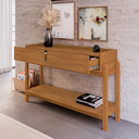 Ver imagem 2 de Aparador Buffet para Sala de Jantar e Estar Lizz 2 Gavetas e Pés Madeira Maciça Casa D