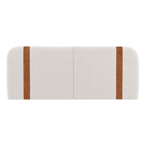Cabeceira Painel Orgânico Cama Box Queen Size Flay 160cm Dobrável Bouclé Off White - Desk Design