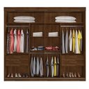 Ver imagem 4 de Guarda Roupa Casal Aquarel Deslizantes 2 Portas Correr 4 Gavetas MDF Malbec Framar