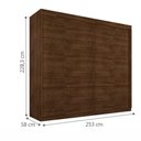 Ver imagem 2 de Guarda Roupa Casal Aquarel Deslizantes 2 Portas Correr 4 Gavetas MDF Malbec Framar