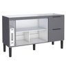Balcão Gabinete Armário para Pia Cozinha Verona 1,44 M Cinza - 2