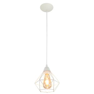 Pendente Aramado Diamante Medio Branco Todos Ambientes