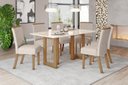 Ver imagem 2 de Mesa Jantar Yara 160 6 Cadeiras Malu Linho - Henn