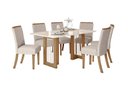 Ver imagem 1 de Mesa Jantar Yara 160 6 Cadeiras Malu Linho - Henn